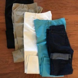 Talbots / Lee Capri Pant Bundle (5 Items/Colors)